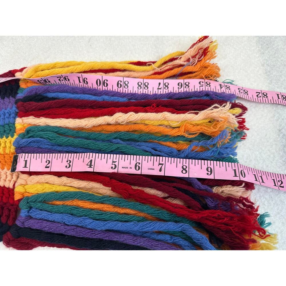 Marc Jacobs 100% Lambswool Rainbow Scarf Bold Casual Academia - Picture 6 of 7